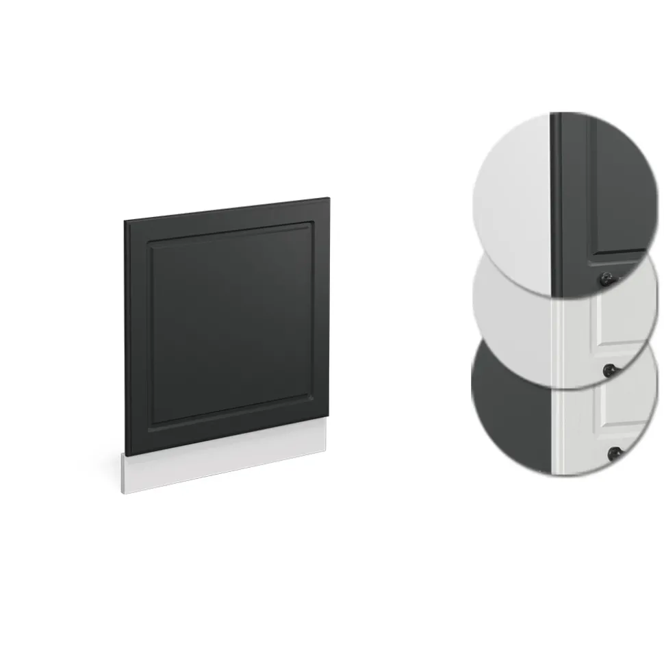 Frontblende R-Line Anthrazit Landhaus 60 cm ohne Arbeitsplatte Vicco