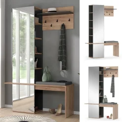 Garderobe Adeline Goldkraft Eiche 120 x 190 cm Vicco