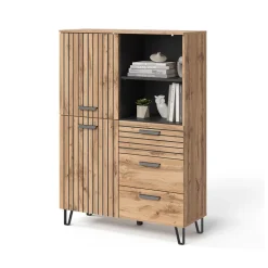 Garderobe Amber Eiche Wotan 100 x 142 cm Vicco