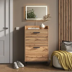 Garderobe Amber Eiche Wotan 59.8 x 100 cm 2 Teile Vicco