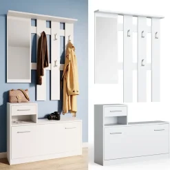 Garderobe Billy Weiß 25 x 191 cm Vicco