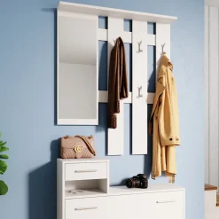 Garderobe Billy Weiß 25 x 191 cm Vicco