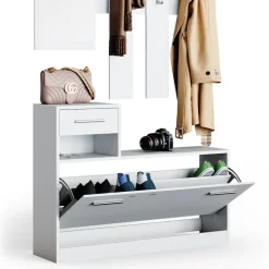 Garderobe Billy Weiß 25 x 191 cm Vicco