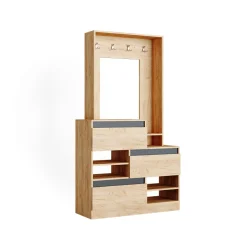 Garderobe Evia Goldkraft Eiche 100 x 180 cm Vicco