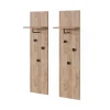 Garderobe Siri Goldkraft Eiche Set mit 2 Wandgarderoben Vicco