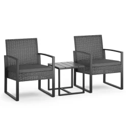 Gartenmöbel-Set Anthrazit 3 Teile, mit Tisch OK-Living