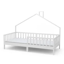 Hausbett Justus Weiß 90x200 cm mit Matratze Vitalispa