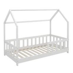 Hausbett Michelle Weiß 80x160 cm mit Rausfallschutz Vitalispa