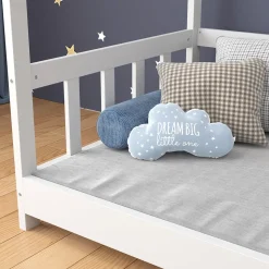 Hausbett Michelle Weiß 80x160 cm mit Rausfallschutz Vitalispa