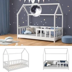 Hausbett Michelle Weiß 70x140 cm mit Rausfallschutz Vitalispa