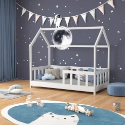 Hausbett Michelle Weiß 70x140 cm mit Rausfallschutz Vitalispa