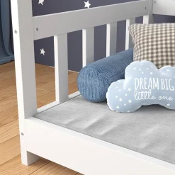 Hausbett Michelle Weiß 70x140 cm mit Rausfallschutz Vitalispa