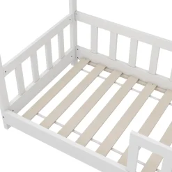 Hausbett Michelle Weiß 70x140 cm mit Rausfallschutz Vitalispa