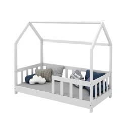 Hausbett Michelle Weiß 70x140 cm mit Rausfallschutz Vitalispa