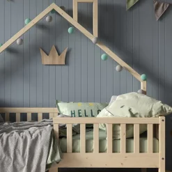 Hausbett Noemi Naturholz 80x160 cm Vitalispa