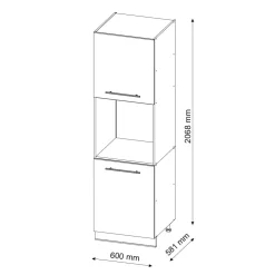 Herdumbauschrank Fame-Line Grün-Gold Landhaus 60 cm offen Vicco
