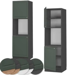 Herdumbauschrank Fame-Line Grün-Gold Landhaus 60 cm offen Vicco