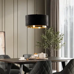 Hängeleuchter Goldamo Schwarz 45 x 25.7 cm Vicco