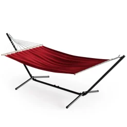 Hängematte Rot 190 x 120 cm Metallgestell OK-Living