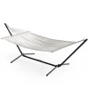 Hängematte Weiß 190 x 120 cm Metallgestell OK-Living