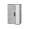 Hängeschrank Berno Beton/Weiß 50.1 x 78.4 cm mit 2 Fächern Vicco
