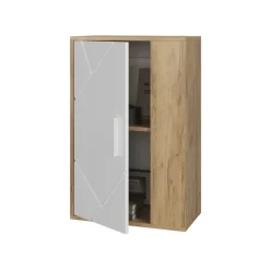 Hängeschrank Berno Goldkraft Eiche/Weiß 50.1 x 78.4 cm mit 2 Fächern Vicco