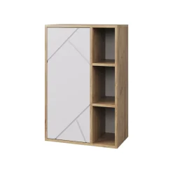 Hängeschrank Berno Goldkraft Eiche/Weiß 50.1 x 78.4 cm mit 3 offenen Fächern Vicco