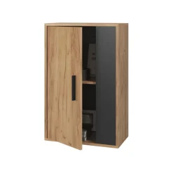 Hängeschrank Berno Goldkraft Eiche/Anthrazit 50.1 x 78.4 cm mit 2 Fächern Vicco
