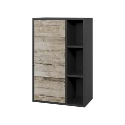 Hängeschrank Berno Schwarz/Sandeiche 50.1 x 78.4 cm mit 3 offenen Fächern Vicco