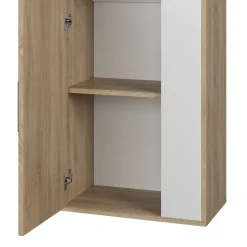 Hängeschrank Berno Sonoma/Weiß 50.1 x 78.4 cm mit 2 Fächern Vicco