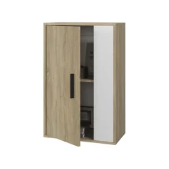 Hängeschrank Berno Sonoma/Weiß 50.1 x 78.4 cm mit 2 Fächern Vicco