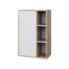 Hängeschrank Berno Sonoma/Weiß 50.1 x 78.4 cm mit 3 offenen Fächern Vicco