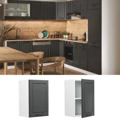 Hängeschrank R-Line Anthrazit Landhaus 40 cm Vicco