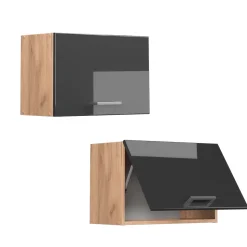 Hängeschrank R-Line Anthrazit Hochglanz 60 cm Flach Vicco