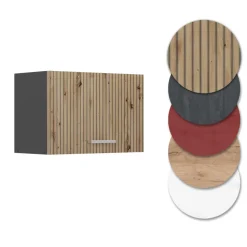 Hängeschrank R-Line Artisan-Eiche 60 cm Flach Vicco