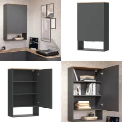 Hängeschrank Wido Anthrazit mit Tür Vicco