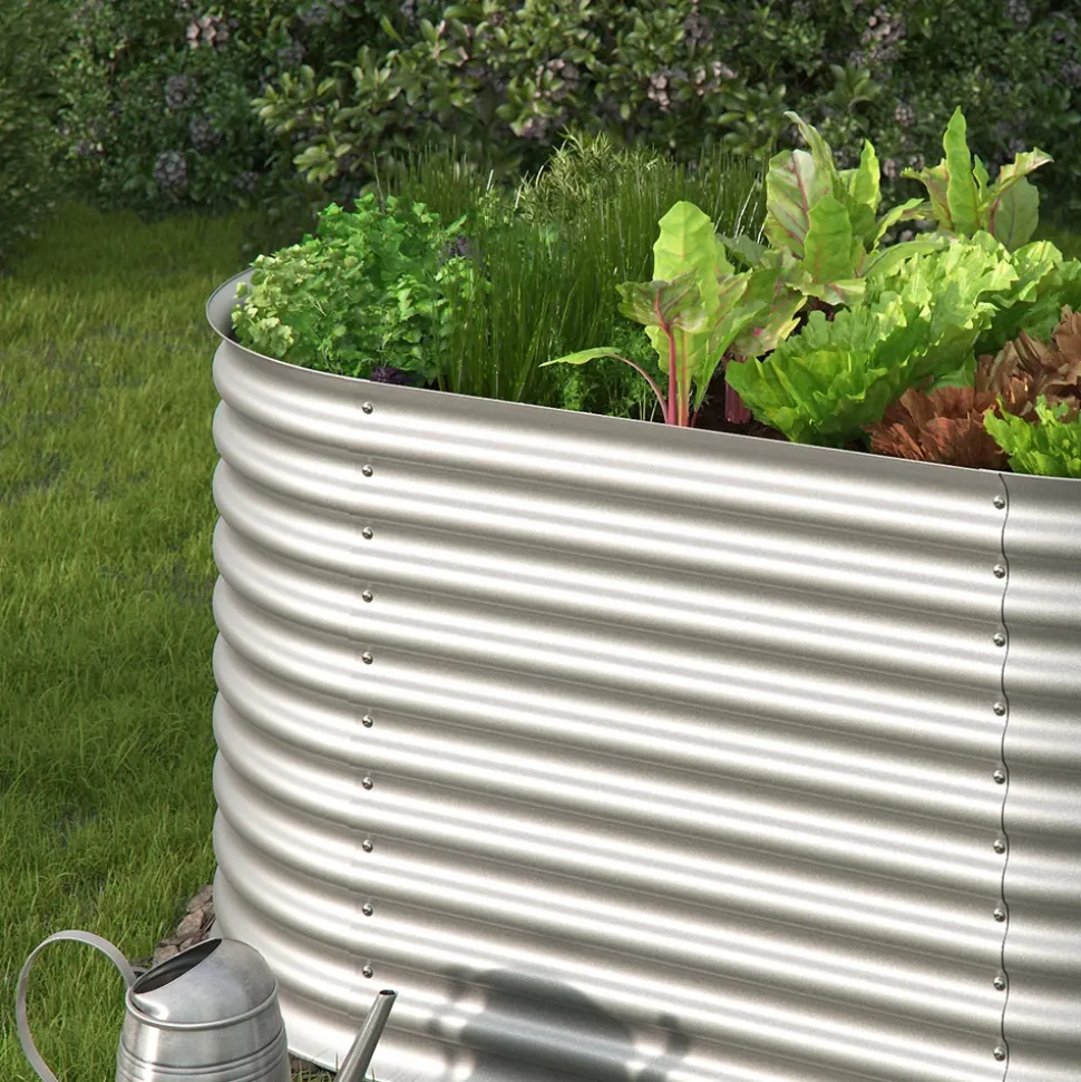 Hochbeet Silber 160 x 82 cm OK-Living