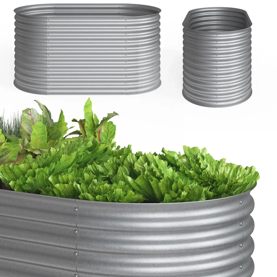 Hochbeet Silber 160 x 82 cm OK-Living