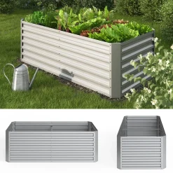 Hochbeet Silber 180 x 60 cm OK-Living