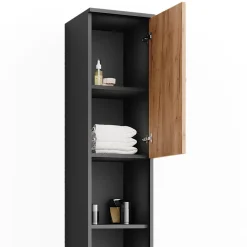 Hochschrank Fynn Anthrazit/Goldkraft Eiche 30 x 190 cm Vicco