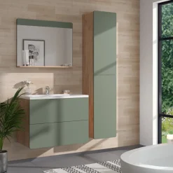 Hochschrank Izan Grün/Goldkraft Eiche 36.6 x 171.6 cm Vicco