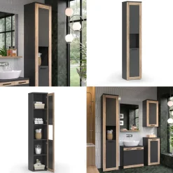 Hochschrank Niko Anthrazit 40 x 194.3 cm Vicco