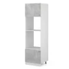 Hochschrank R-Line Beton 60 cm mit offenen Regalen, und Türen Vicco