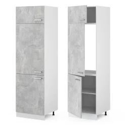 Hochschrank R-Line Beton 60 cm mit Türen Vicco