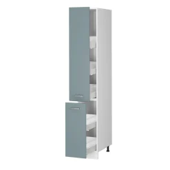 Hochschrank R-Line Blau-Grau 30 cm mit Türen Vicco