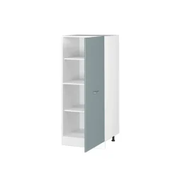 Hochschrank R-Line Blau-Grau 60 cm mit offenen Regalen, und Tür Vicco