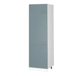 Hochschrank R-Line Blau-Grau 60 cm mit Türen Vicco