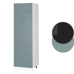 Hochschrank R-Line Blau-Grau 60 cm mit Türen Vicco
