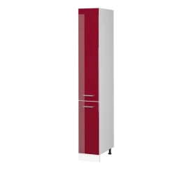 Hochschrank R-Line Bordeaux Hochglanz 30 cm mit Türen Vicco