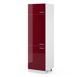 Hochschrank R-Line Bordeaux Hochglanz 60 cm mit Türen Vicco